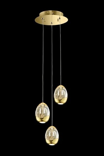 Sospensione led a tre pendenti golden egg md13003023-3agld oro