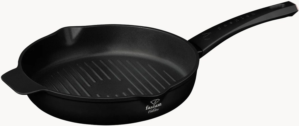 Padella rotonda con rivestimento antiaderente nero opaco