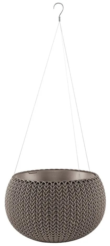 Vaso per fiori in plastica da appendere/parete ø 28 cm Cozy Harvest Brown – Keter