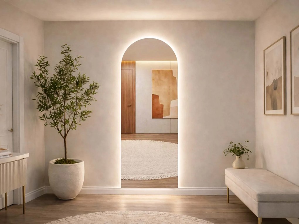 Specchio atipico con illuminazione a LED A38 56×150