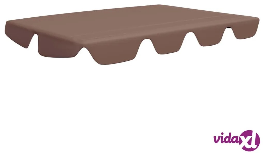 vidaXL Baldacchino per Dondolo Giardino Marrone 150/130x70/105 cm