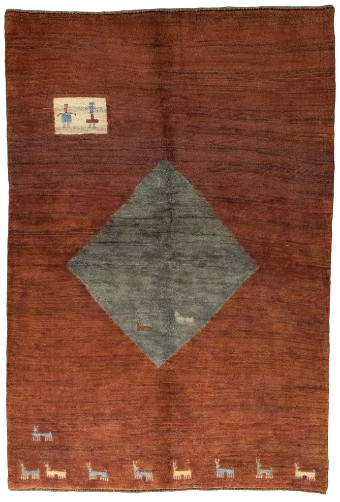 Gabbeh Tappeto persiano 230 x 150 Rosso (Iran) Annodato A Mano