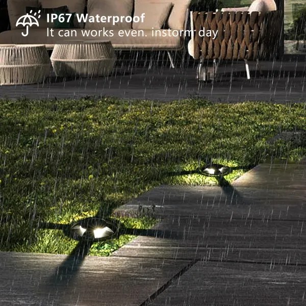 Brilagi - GROUNDRAY Luce LED da esterno incassabile nel terreno, 1W, 230V, nera, IP67