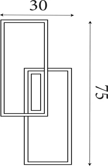 Searchlight 55624BK - Plafoniera a LED dimmerabile OVALOID LED/40W/230V 3000K 30x75 cm
