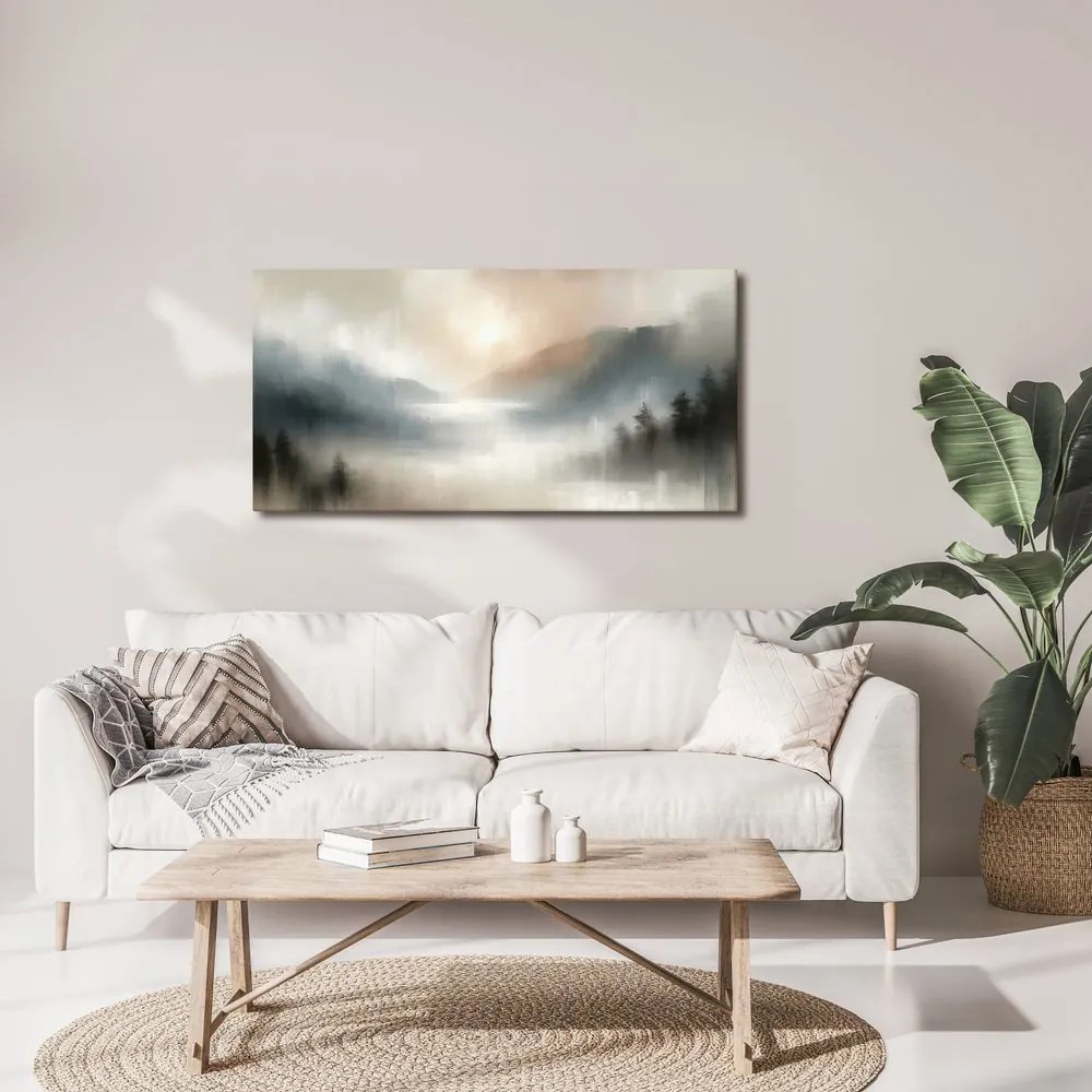 Quadro su tela – Valle silenziosa nella nebbia