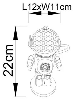 Globo 28084 - Lampada da tavolo LED RGB COSMO LED/6W/5V astronauta bianca