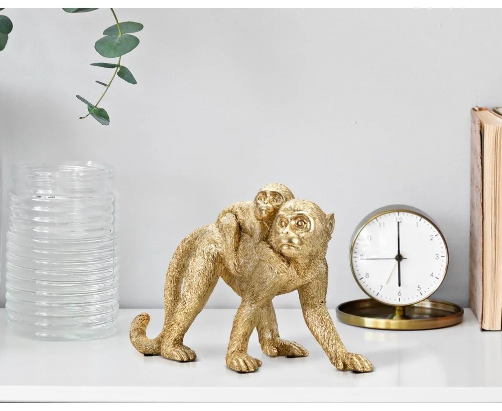 Statuetta in poliresina altezza 18,5 cm Monkey Mom - Mauro Ferretti