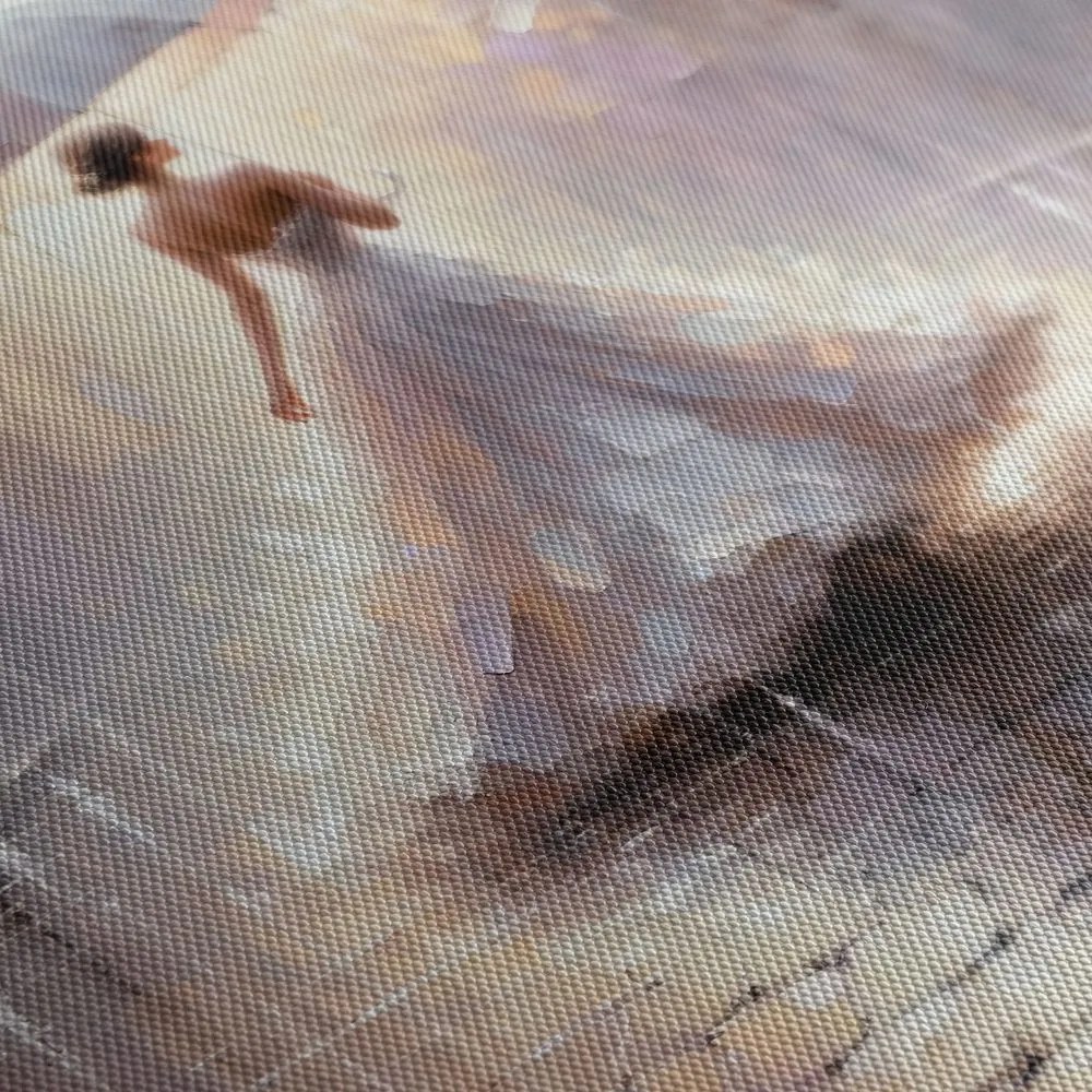 Quadro su tela – Donna che cammina sotto la pioggia