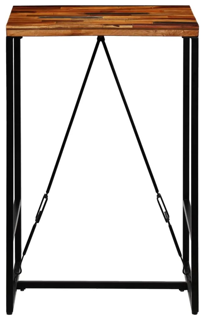 Tavolino da bar in legno massello di recupero 70x70x106cm