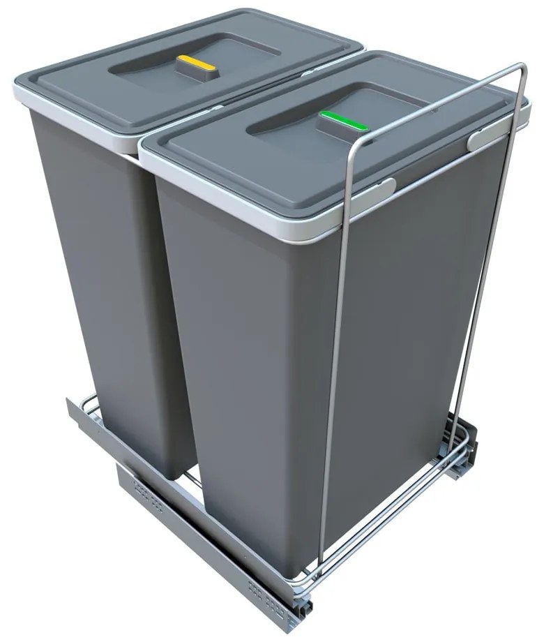 Bidone in plastica per rifiuti differenziati/incasso 60 l Ecofil - Elletipi