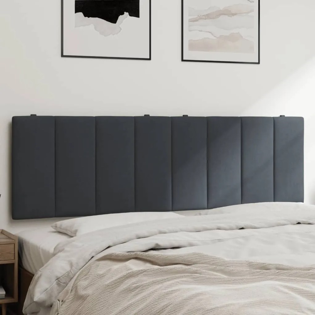 Cuscino testiera grigio scuro 160 cm in velluto