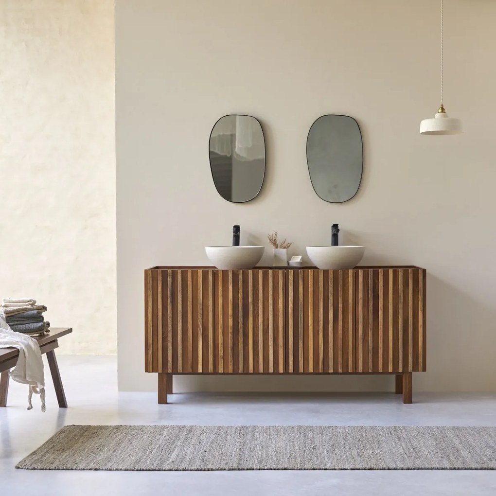 Tikamoon - Mobile per il bagno in legno di mango Milo 164 cm