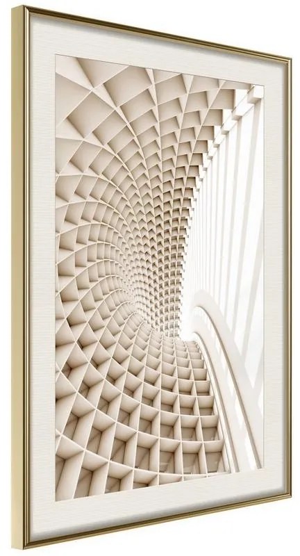 Poster  Curved Library  Cornice Quadri Cornice d'oro con passe-partout, Larghezza x Altezza Home decor 30x45