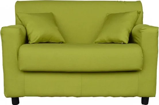 Divano 2 posti Verde - tessuto sfoderabile 124 cm BOLOGNA