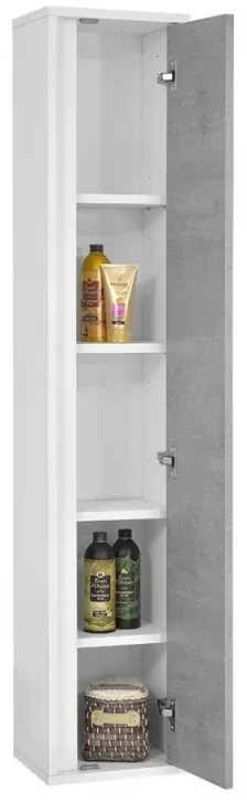 Pensile bagno sospeso Duble H. 150 cm grigio industrial con anta reversibile