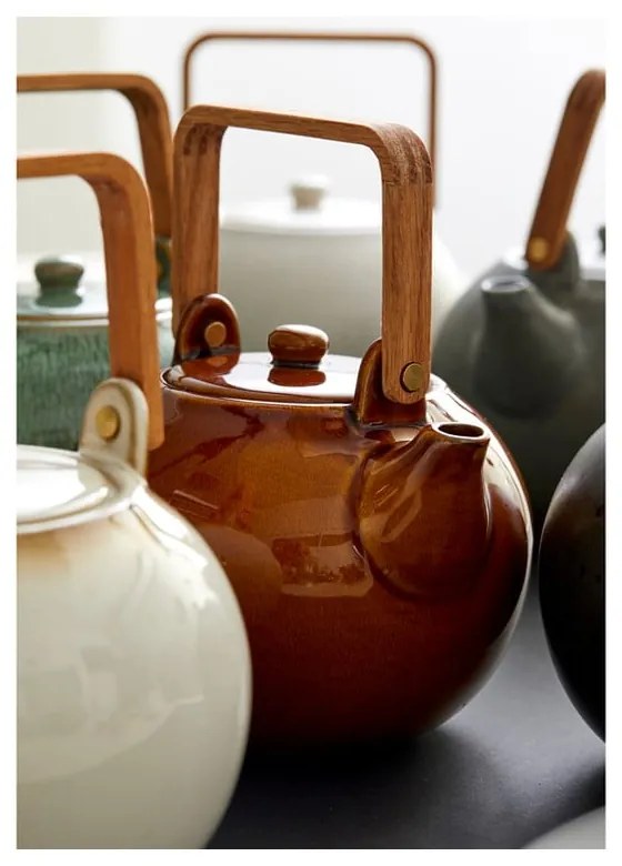 Teiera color ambra in ceramica con filtro 1,2 l Gastro Amber – Bitz