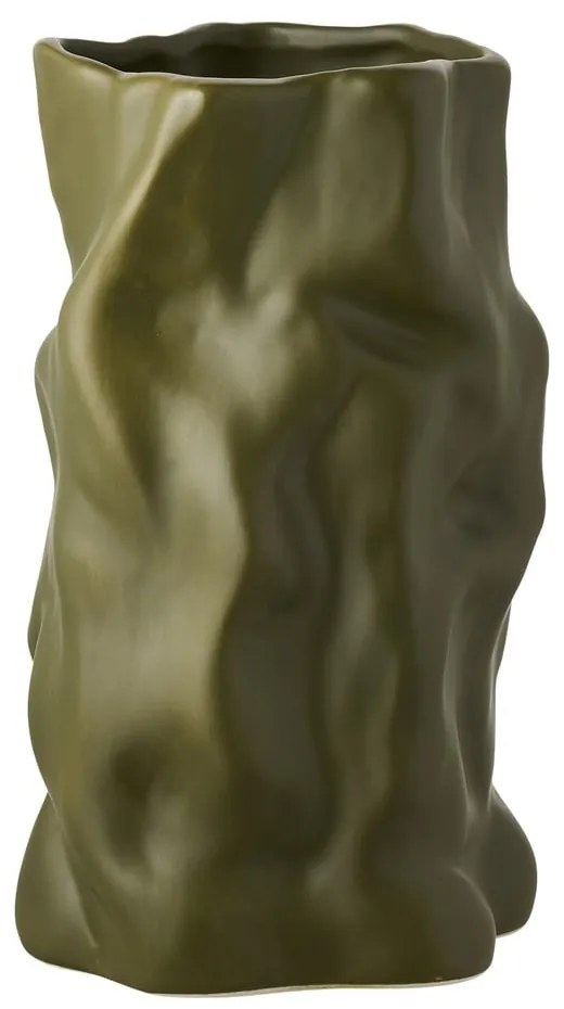 Vaso verde in ceramica (altezza totale 25,5 cm) Lika – House Nordic