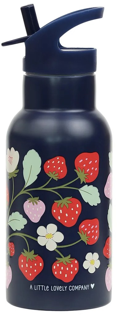 A Little Lovely Company - borraccia in acciaio inox, 350 ml - fragole