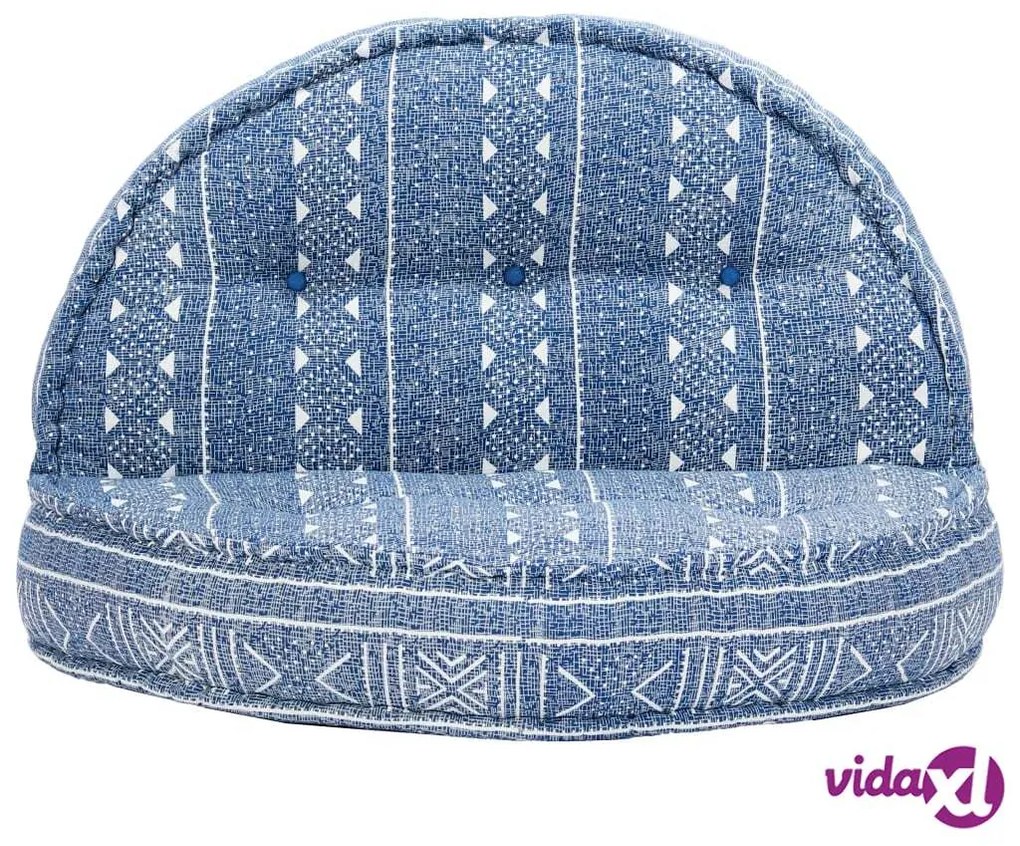 vidaXL Pouf 100x20 cm in Tessuto Indaco