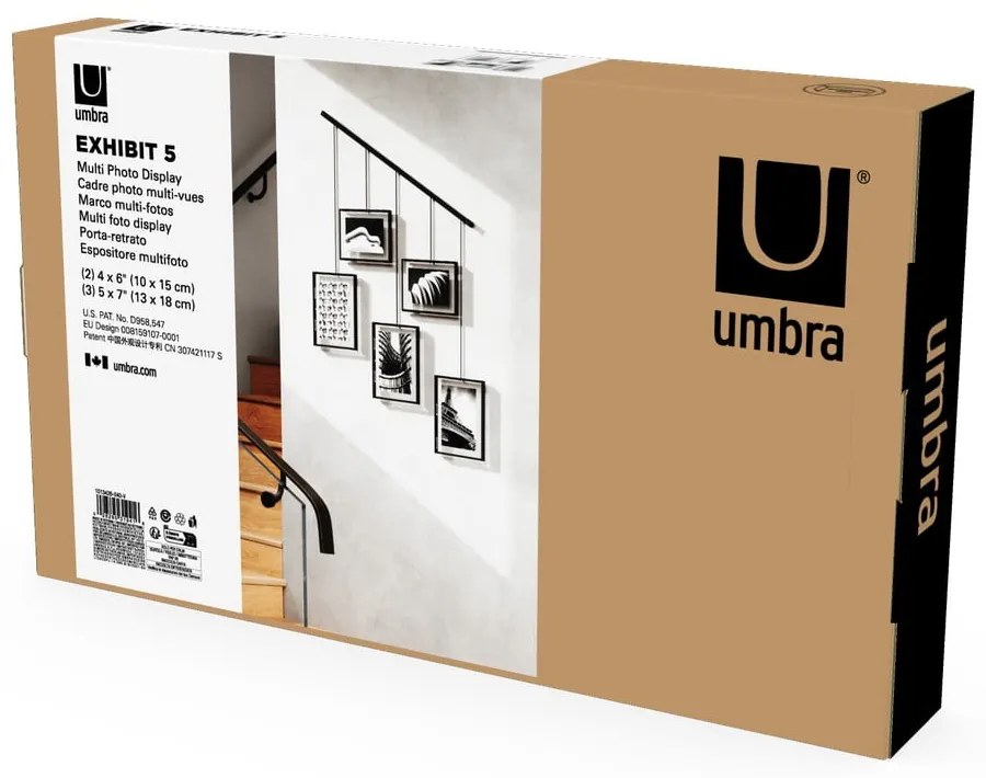 Cornici da parete in metallo nero in set da 5 66x69 cm Exhibit - Umbra