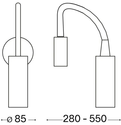 Ideal Lux - LED Lampada flessibile piccola FOCUS LED/3,5W/230V bianco