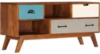 Mobile Porta TV 3 Cassetti 110x35x50cm Legno Massello di Acacia cod mxl 17020