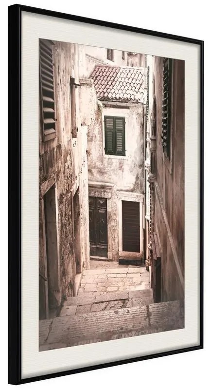 Poster  Urban Alley  Cornice Quadri Cornice nera con pass-partout, Larghezza x Altezza Home decor 20x30