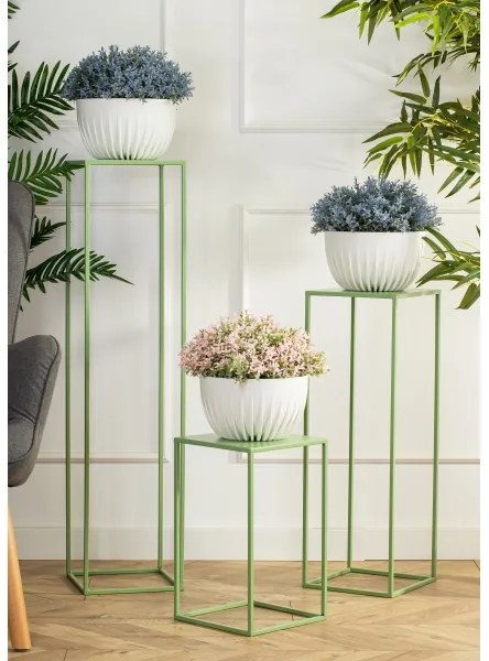 Portafiori 100x24 cm verde scuro