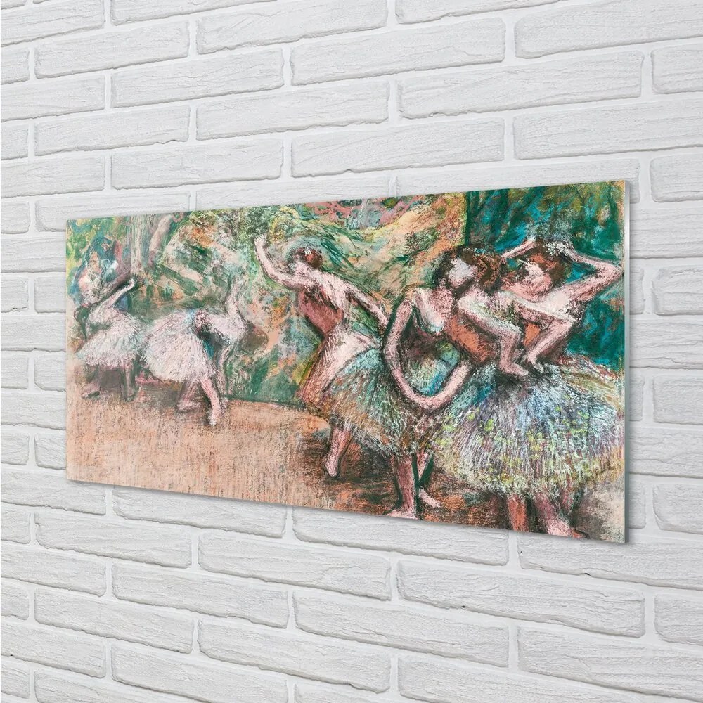 Quadro in vetro Scena di balletto - edgar degas 100x50 cm