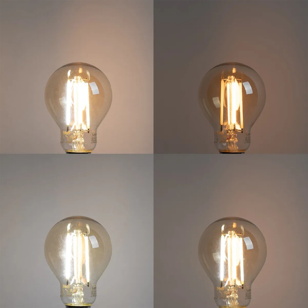 Set di 5 Lampada Smart E14 dimmerabile in Kelvin LED P45 goldline 4.9W 470 lm 1800-4000K