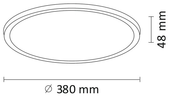 Plafoniera LED WOODY LED/24W/230V d. 38 cm