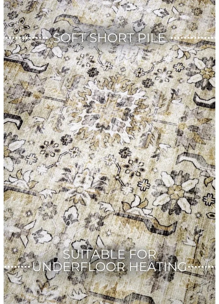 Tappeto beige 80x150 cm Saveh Cream Gold - Elle Decoration