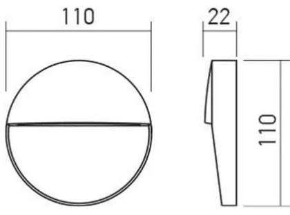 Redo 90473 - Applique a LED da esterno LANDER LED/3W/230V IP54 antracite