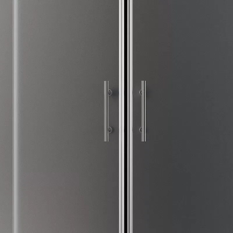 Box doccia stondato 120x90cm vetro opaco KAM-K270 - KAMALU