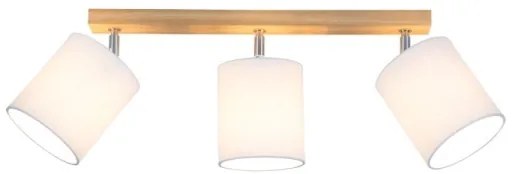 Spot-Light 56744374 - Faretto APRILLIA 3xE27/25W/230V rovere bianco