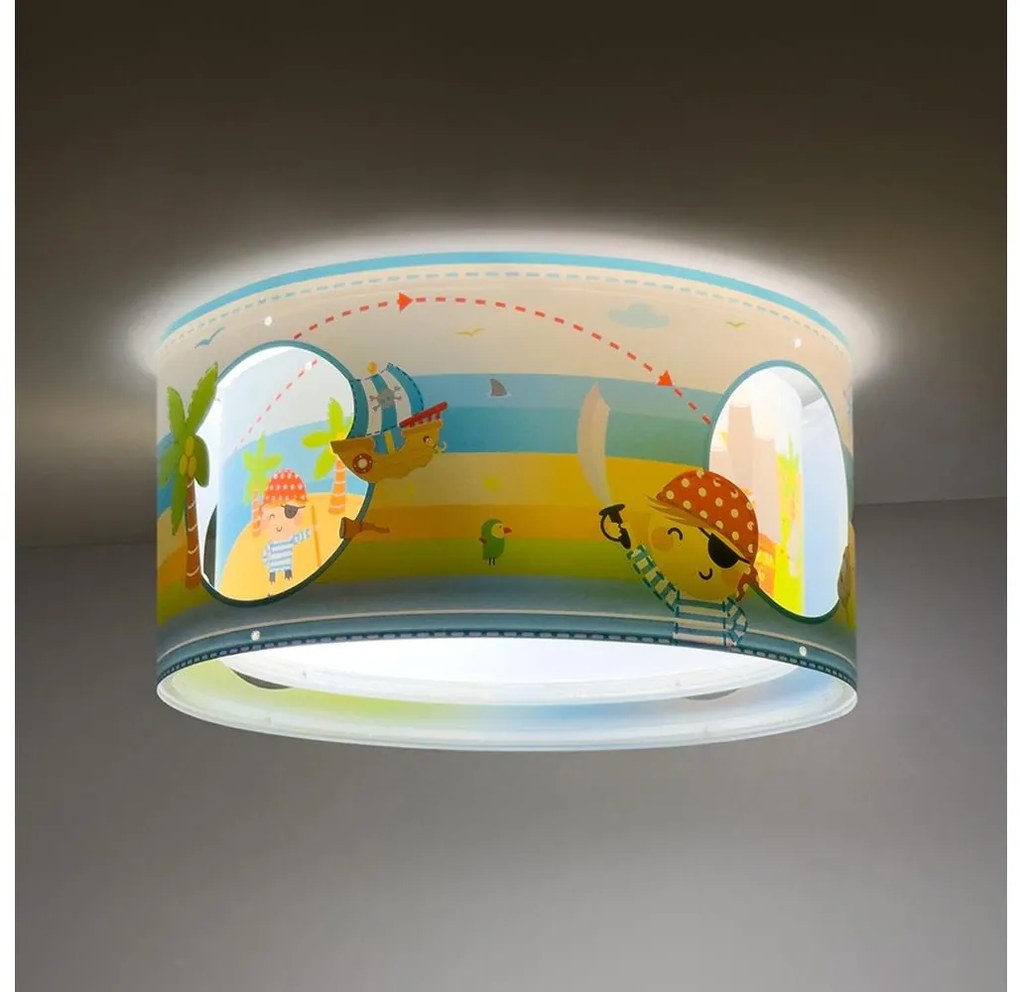 Dalber 60656 - Plafoniera per bambini PIRATA ISLAND 2xE27/15W/230V