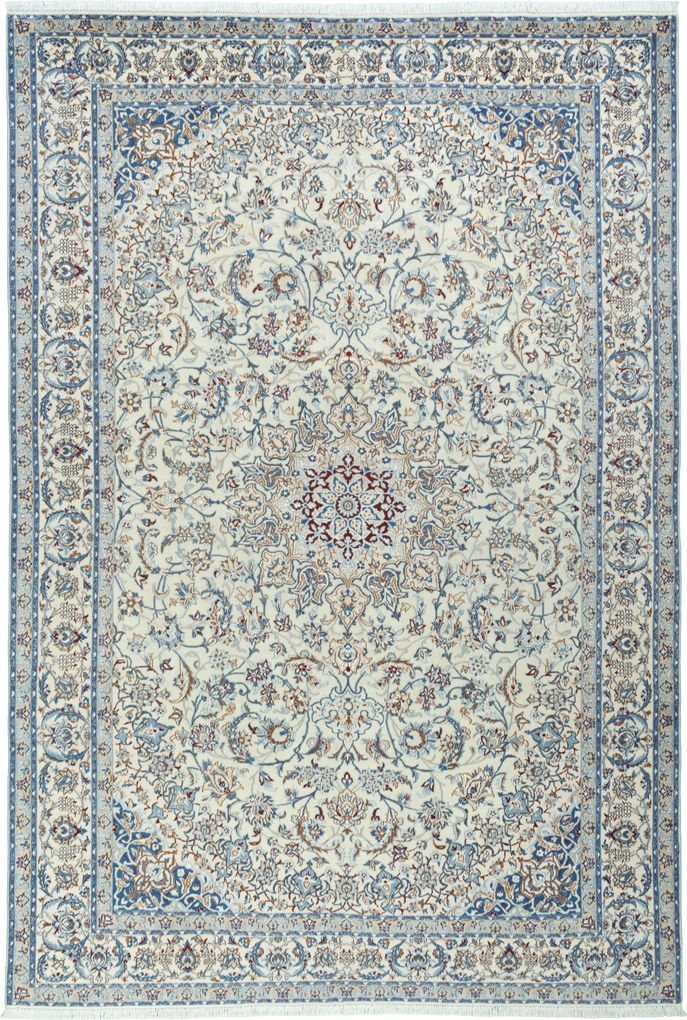 Nain Tappeto persiano 360 x 240 Beige (Iran) Annodato A Mano