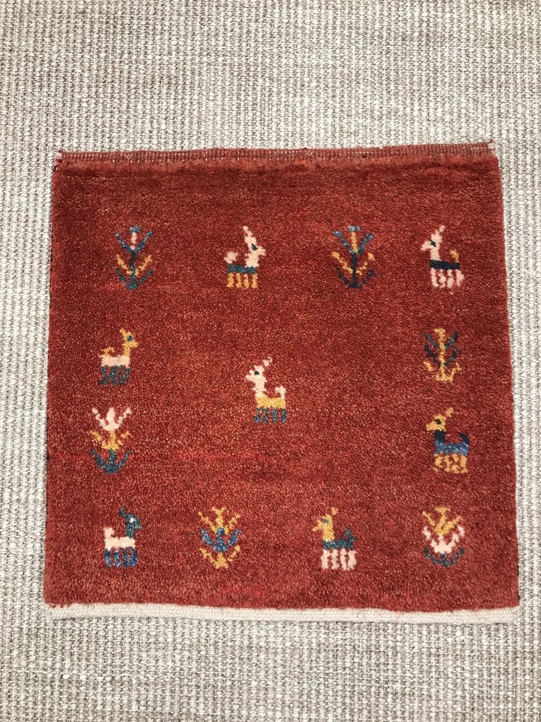 Gabbeh Tappeto persiano 40 x 40 Rosso (Iran) Annodato A Mano