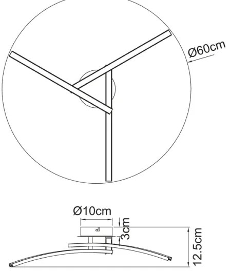 Globo 67129-18 - Lampadario a plafone LED TANSY 3xLED/6W/230V