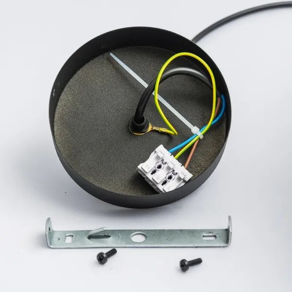 Lampadario a cavo ECLIPSE 1xE27/15W/230V nero/bianco