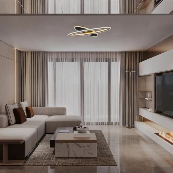 Rabalux 71313-LED Plafoniera dimmerabile TANELI 70W/230V 3000/4000/6000K nero+telecomando