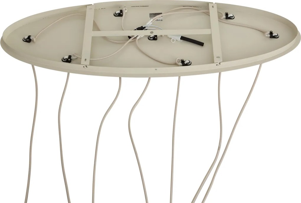 Lampada a Sospensione Japandi Beige 7 Luci - Pluni Tuba