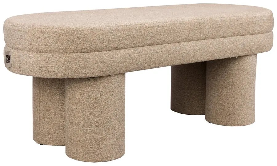 Panchina beige con rivestimento in bouclé Fern – Dutchbone