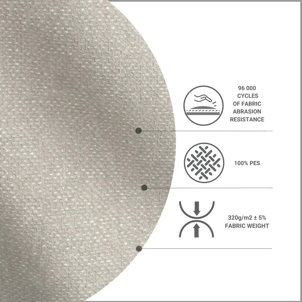 Letto singolo imbottito grigio e beige 90x200 cm Alba - Maison de Rêve