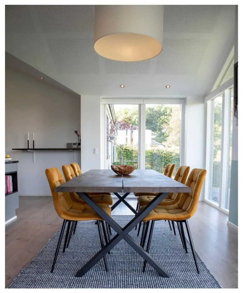 Sedie da pranzo in set gialle in imbottito 2 pz Middelfart – House Nordic