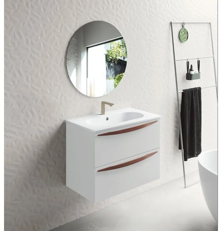 Mobile sottolavabo e lavabo Arco bianco opaco L 60 cm 1 vasca 2 cassetti