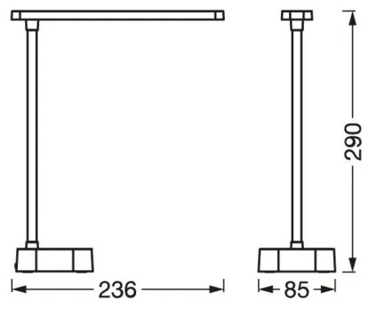 Ledvance - Lampada da tavolo LED dimmerabile con funzione Touch PANAN LED/5,2W/5V 1200mAh