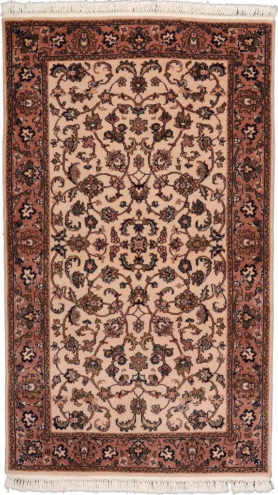 Persian Tappeto 90 x 160 Beige (Indian) Annodato A Mano