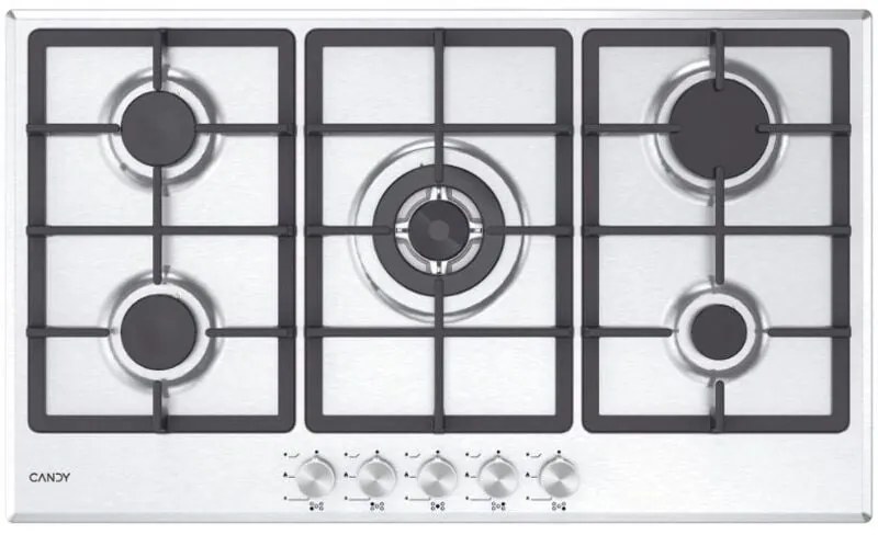 Moderna CHG93WX/1 Piano cottura Acciaio inox Da incasso 86 cm Gas 5 Fornelli - Candy