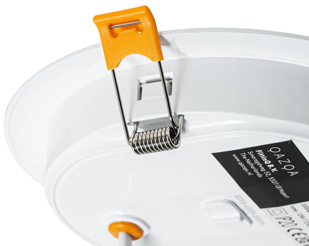 Set di 6 faretti da incasso bianchi 14,5 cm con LED regolabile in Kelvin con interruttore DIP - Stephanie